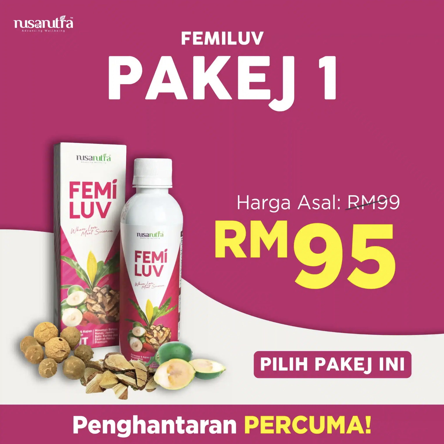 PROMOSI Femiluv - Pakej 1 Botol