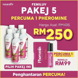Femiluv - Pakej 4 Botol PERCUMA 1